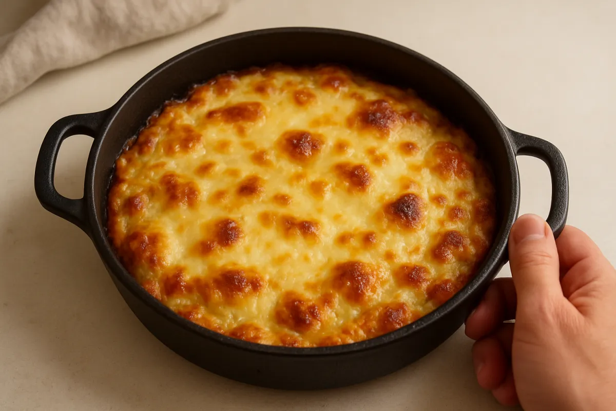 cheese melted bubbling