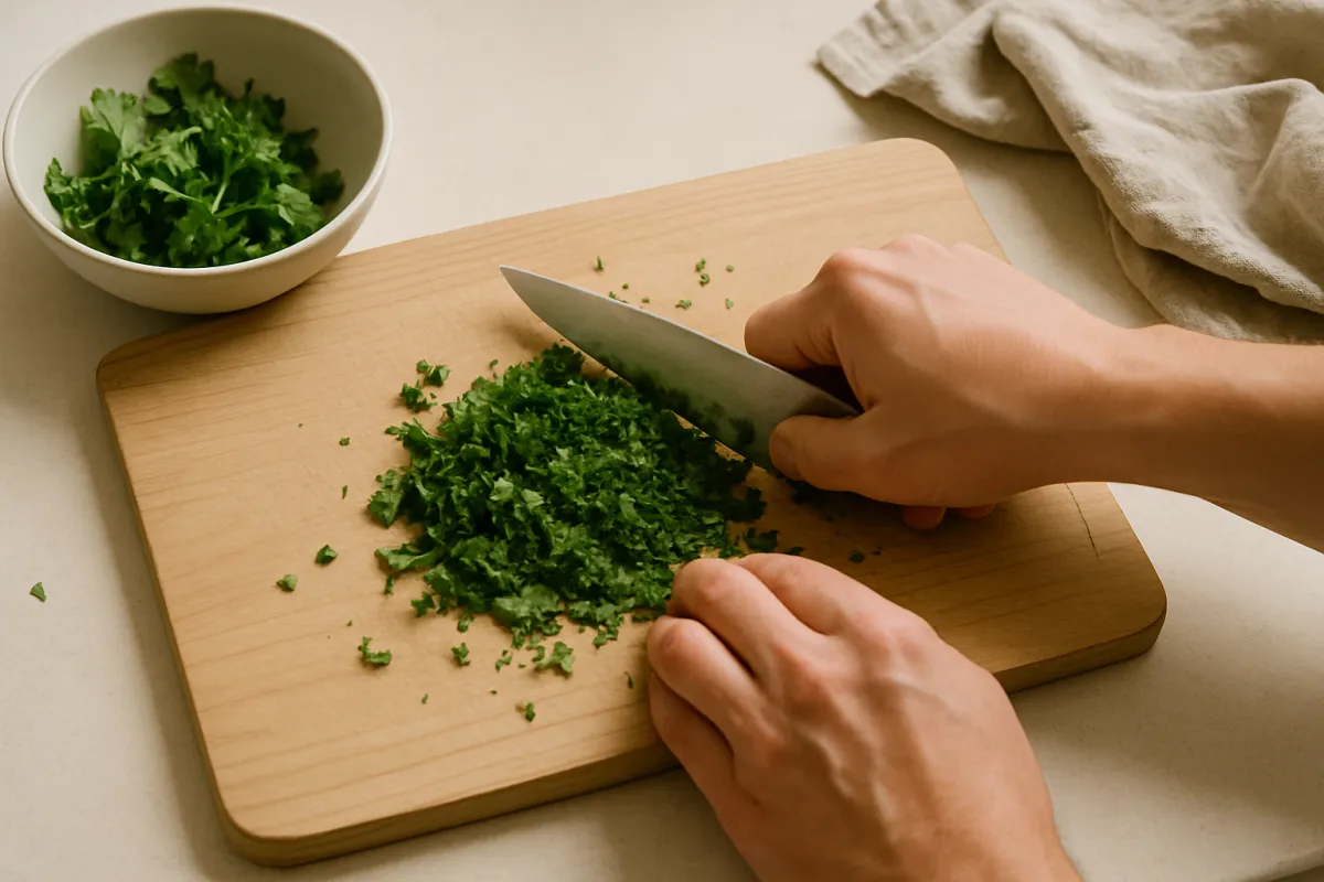 chop herbs