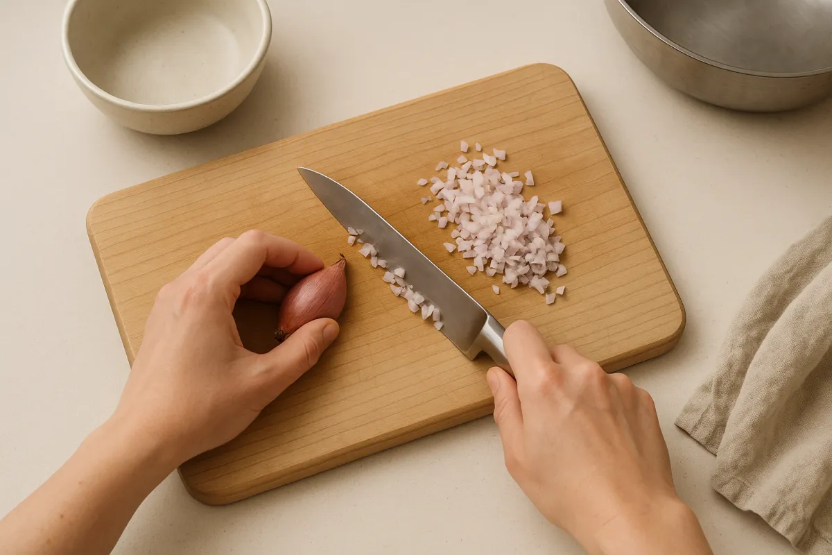 chop shallot