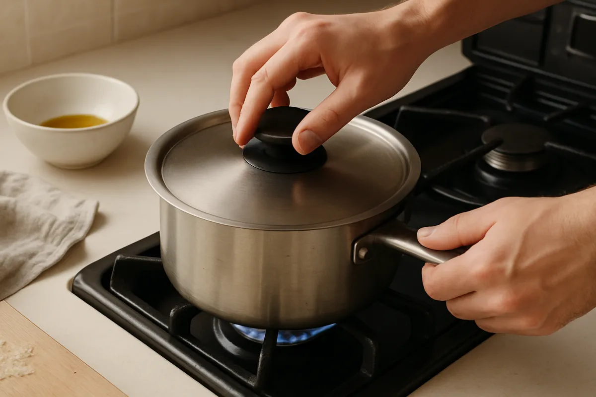 cover rice simmer