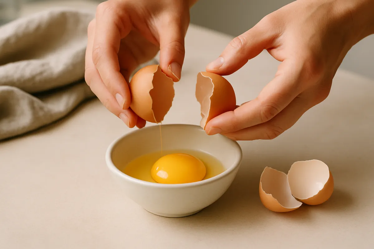 crack egg into bowl