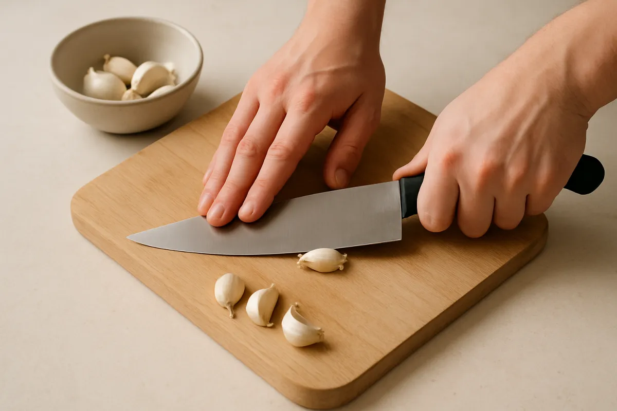 crush garlic