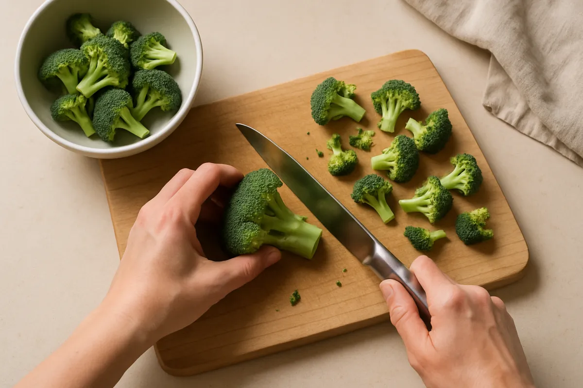 cut broccoli florets