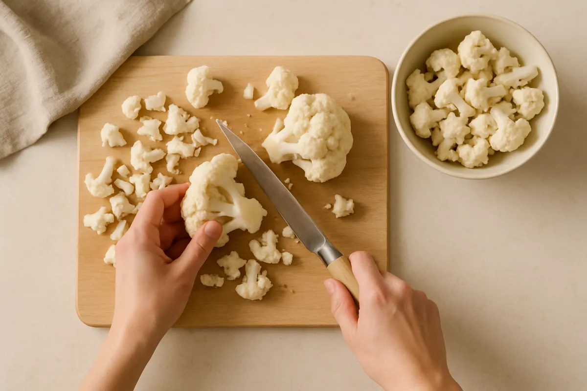 cut cauliflower florets