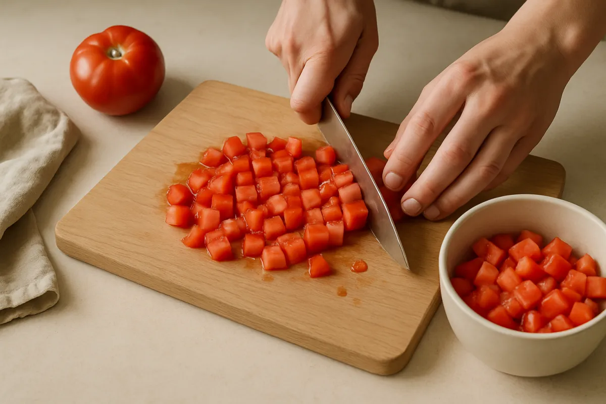 dice tomato