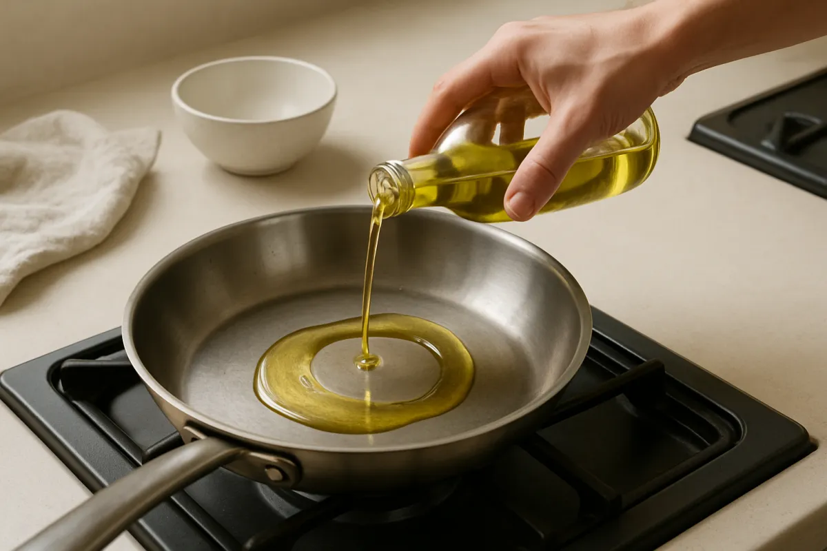 heat oil in pan