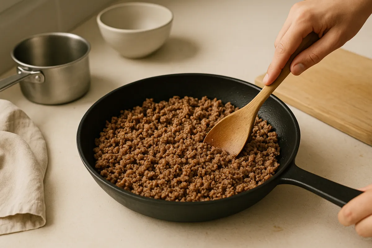 mince browned