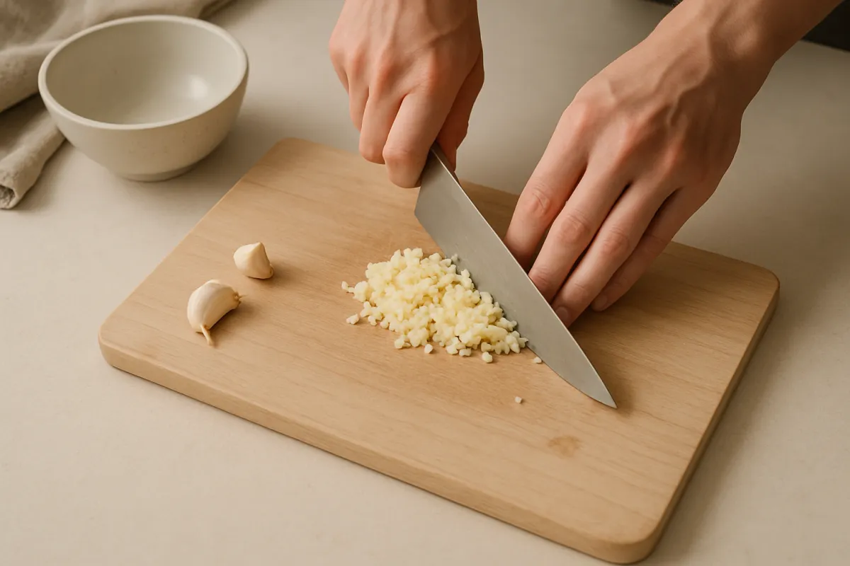 mince garlic