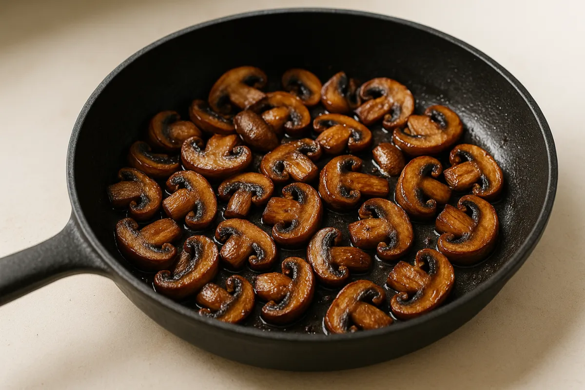 mushrooms browned