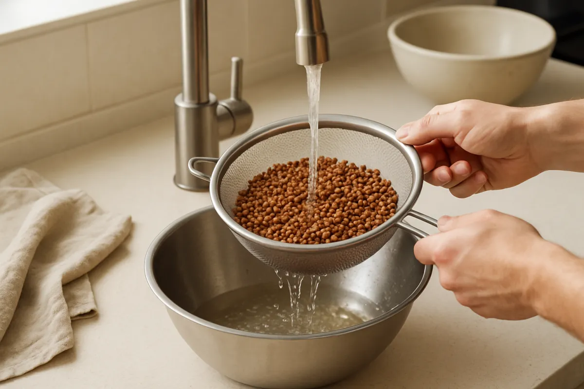 rinse lentils
