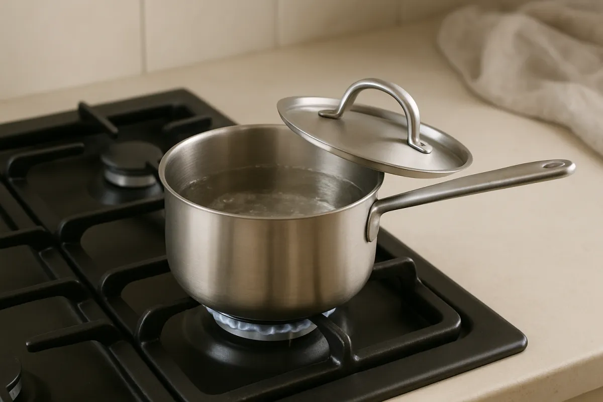 saucepan on hob