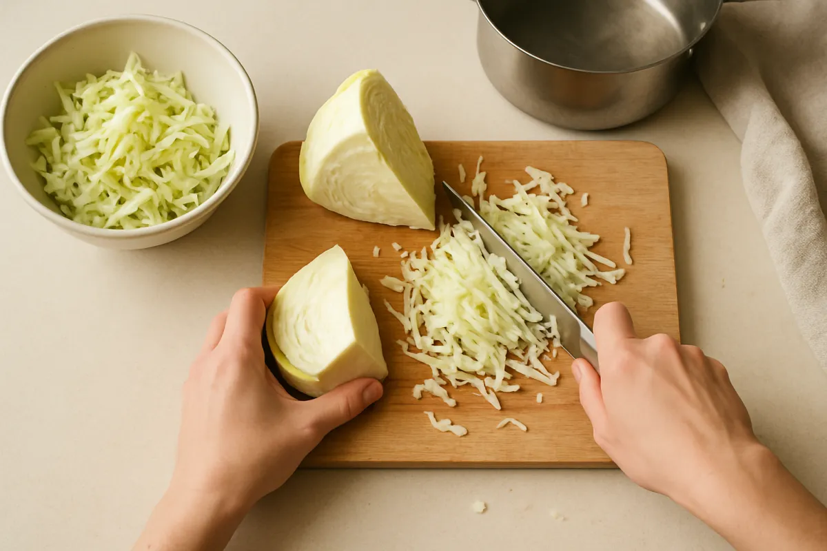 shred cabbage