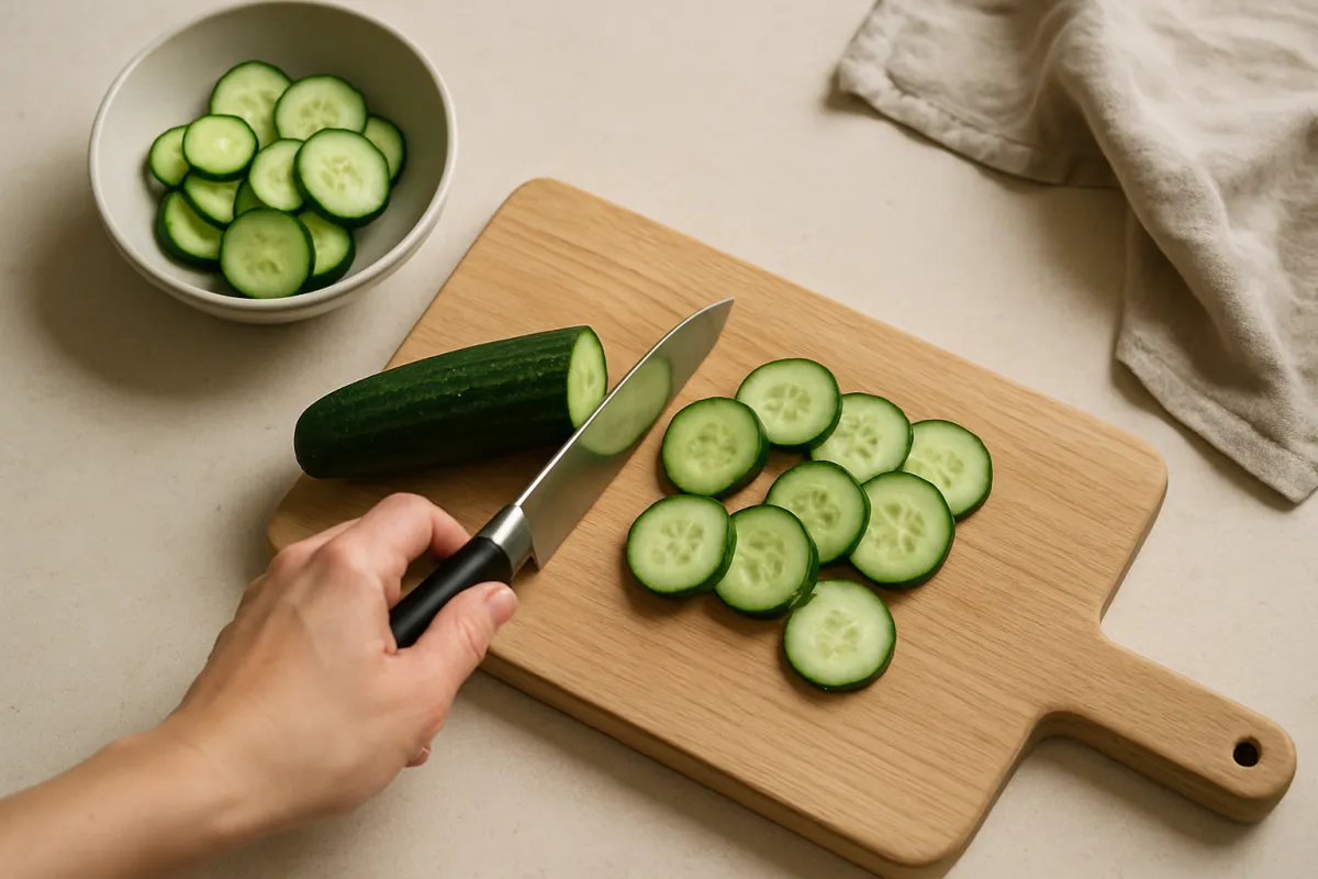 slice cucumber