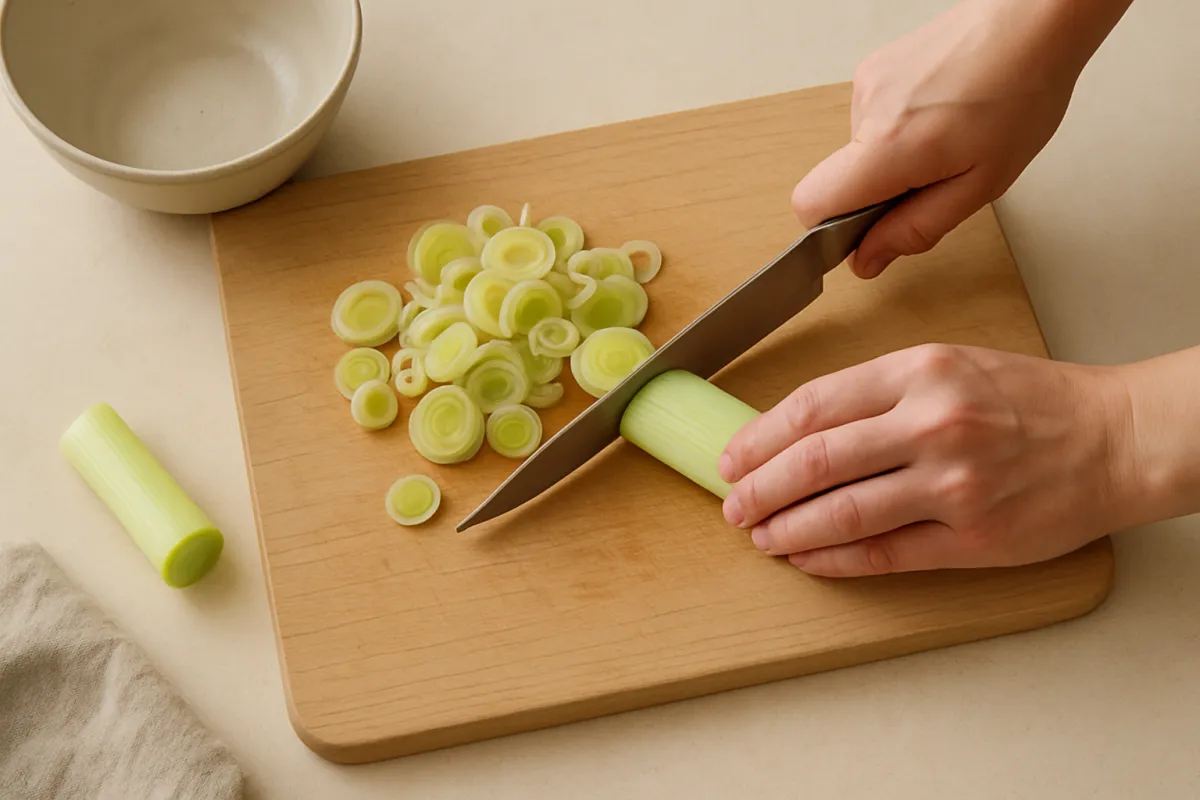 slice leek