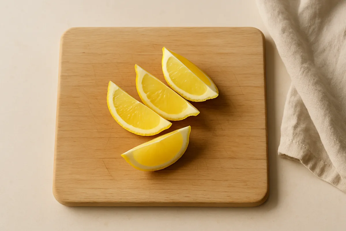 slice lemon wedges