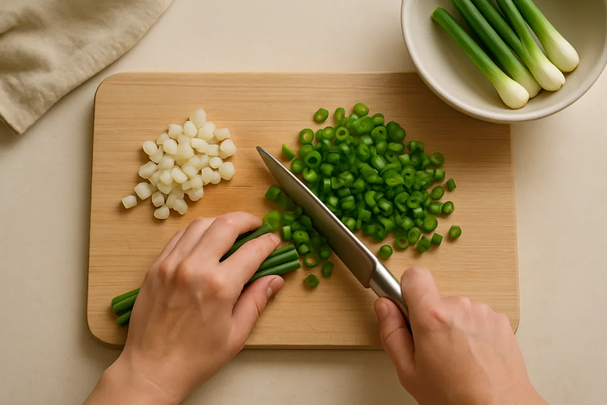 slice spring onion
