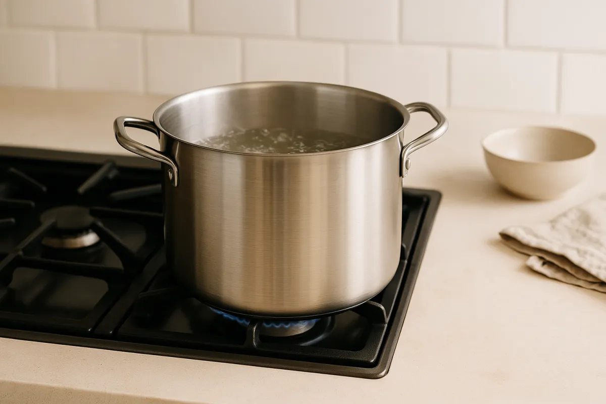stockpot on hob