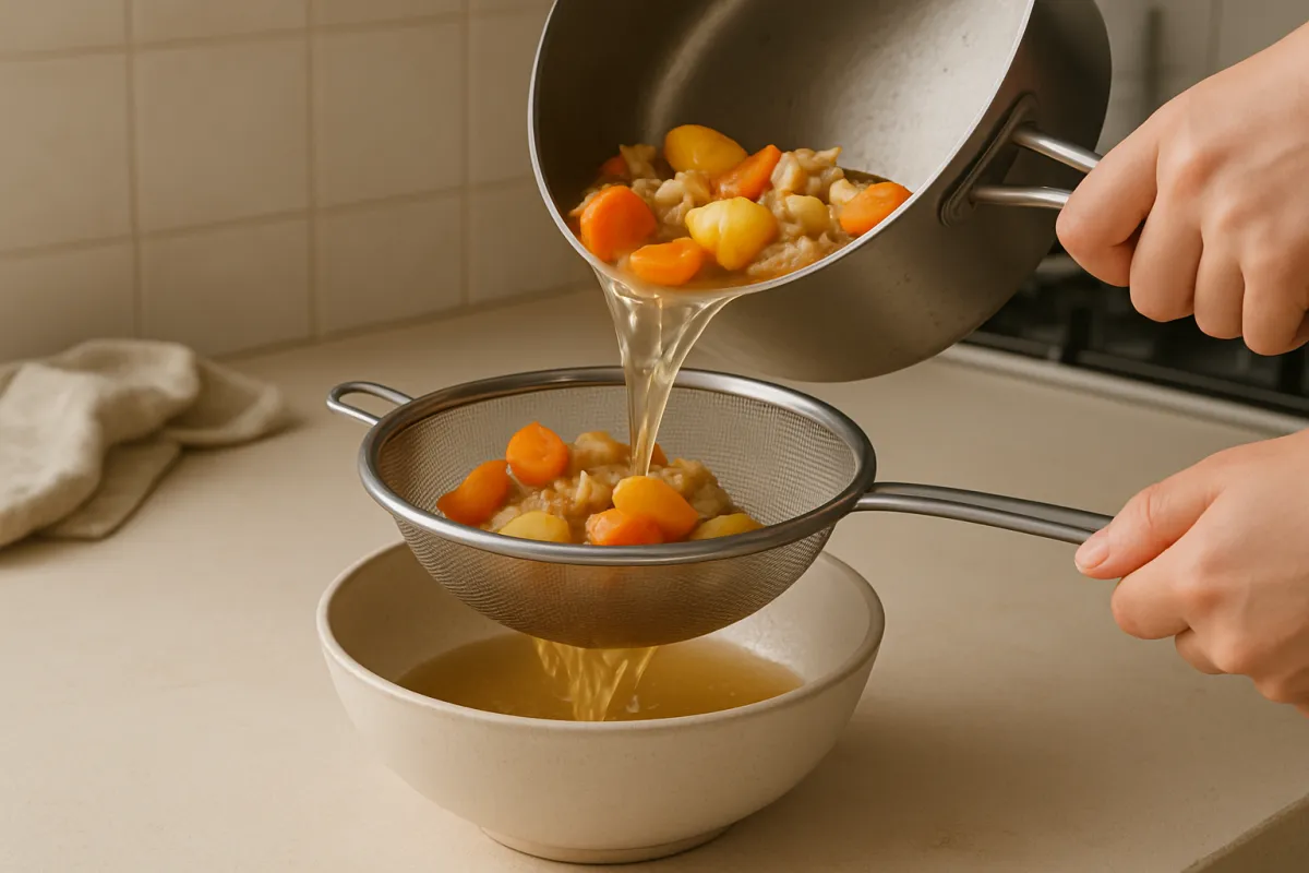 strain through sieve