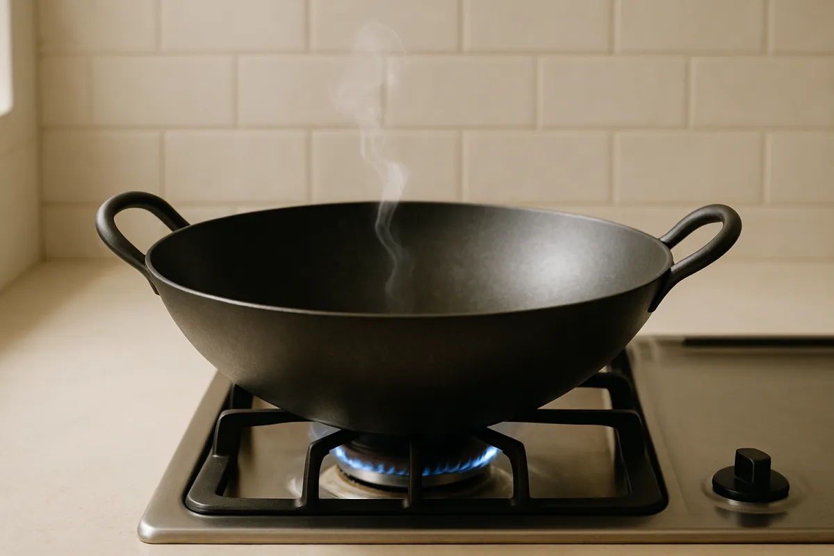wok smoking hot